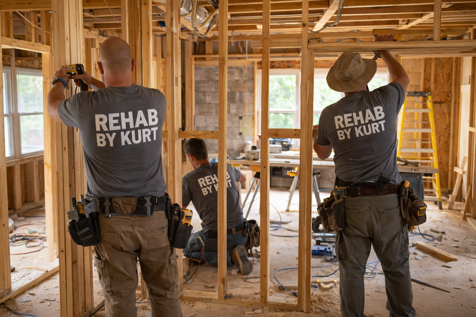 contractors working inside rehab